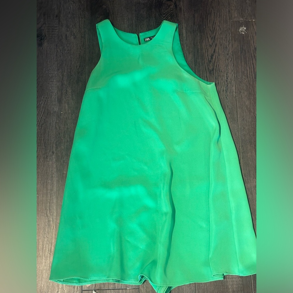 Green Zara skort dress